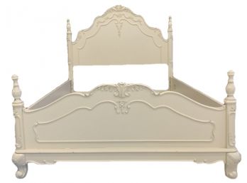 White Carved Full Size Bed