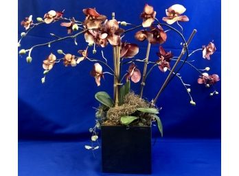 Potted Multi-stem Faux Orchid