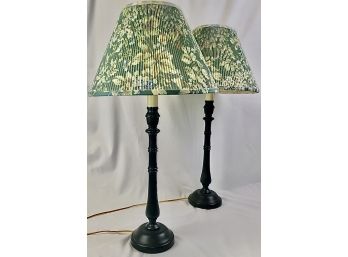 Elegant Green Lamps & Coordinating Lamp Shades