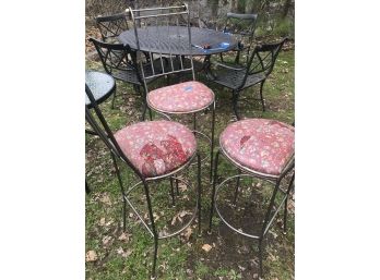 3 Metal Counter-Height Chairs