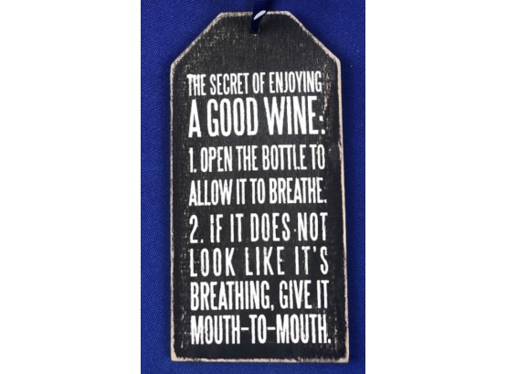 Wine Tag With Humorous Quote