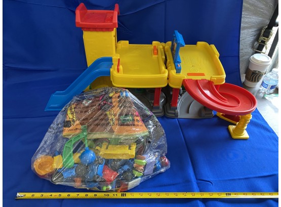 Little People Parking Garage, Play Mat, And Accessories