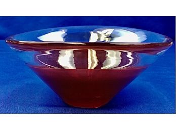 Contemporary Venetian Art Glass Bowl - Signed  'Salviati 2002'
