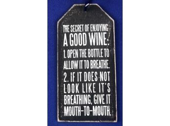 Wine Tag With Humorous Quote