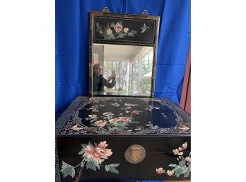 Vintage  Chinese Chest And Mirror