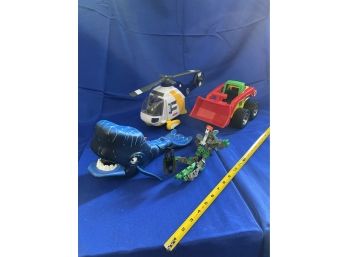 Bruder Bulldozer, Fisher-Price Helicopter And Others