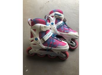 Rollerblades -Youth 2-5, White, Pink & Teal