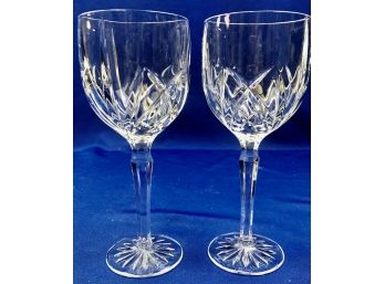 Waterford Marquis Wine Goblets - Signed On Base - Set Of Two