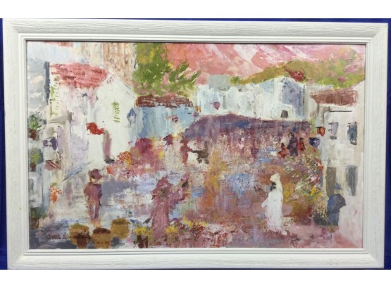 Original Abstract Painting - Village Scene Original By Joette...?
