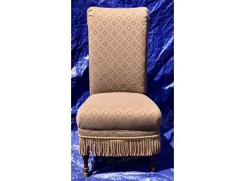 Lillian August Slipper Chair - Lovely Footed Design With Brass Cap Detailing