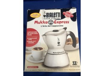 Bialetti Mukka Express Stovetop Espresso Cappuccino 2 Cup 12oz Coffee