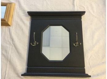 Mirror With Two Hooks- Dark Frame