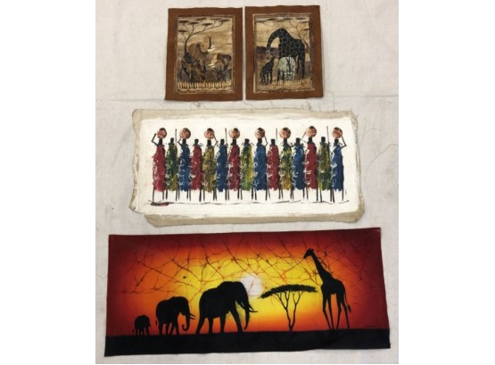 African Prints And Paintings- Set Of 4