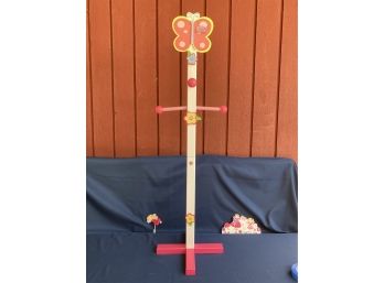 Wooden Fairy Clothing Stand And Wall Hooks