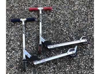 Pair Of Razor Scooters - Red & Blue
