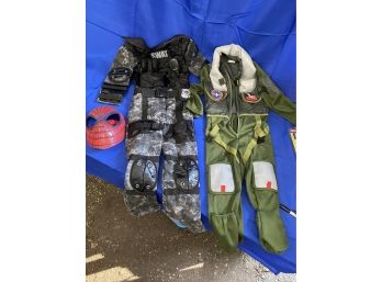 Fighter Pilot Costume And Swat Costume And Spiderman Mask