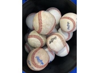 Bucket Of 24 Rawlings Baseballs