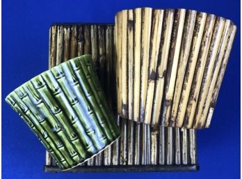 Three Bamboo Cache Pots