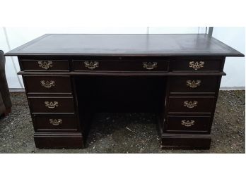 Leathertop Wooden Desk