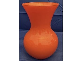 Cheerful Orange  Glass Vase