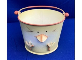Adorable Baby Chick Small Metal Pail