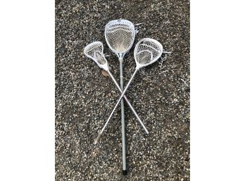 Trio Of Lacrosse Sticks