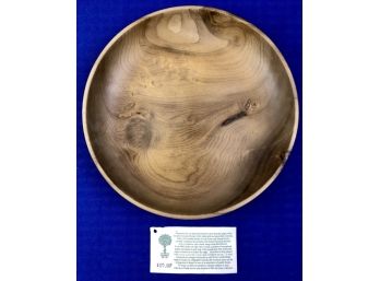 Handcrafted Myrtlewood Bowl From Oregon - Signed On Base 'zumwalt's Myrtlewood Dave And Kathy Takahashi'