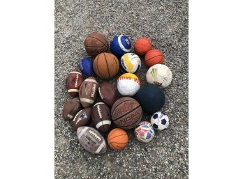 Lot Of Sporting Balls - 21 Balls