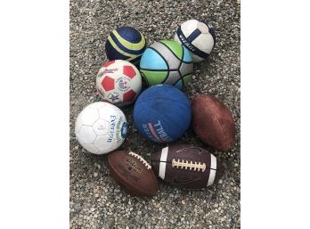 Lot Of Sporting Balls - 9 Balls
