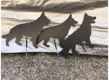Three Dog Silhouettes For Lawn