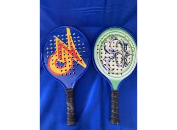 Pair Of Viking Paddle Racquets