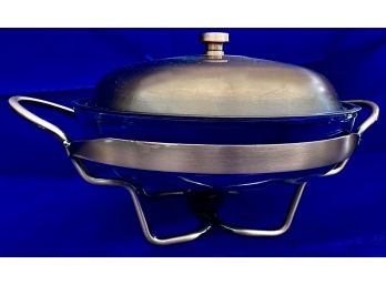 Copper Colored Metal Chafing Dish 3 Piece