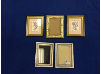 Frames- Gold Or Silver Wash Set Of 5 Small Sizes