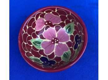 Cheerful Small Bowl Hand Painted In Spain