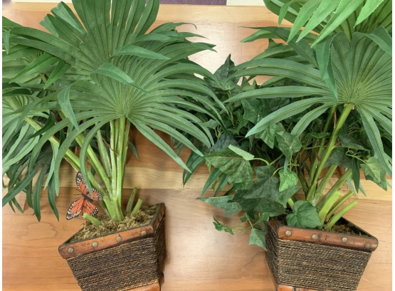 Faux Potted Palms