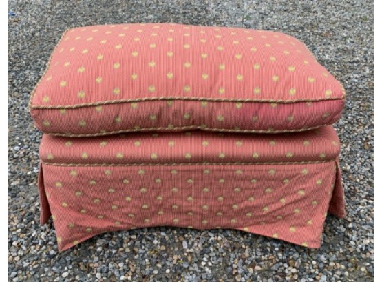 Lovely Custom Upholstered Ottoman With Top Cushion