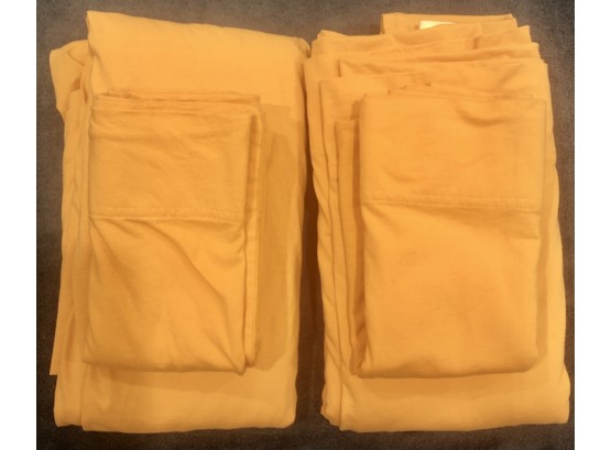 The Company Store Twin Orange Jersey Sheet Set