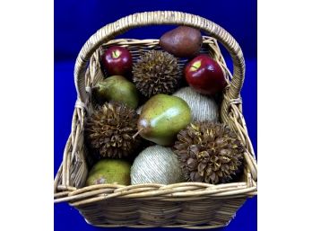 Basketful - Faux Fruits & Table Top Items