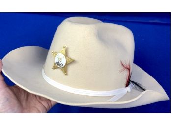 1988 Calgary Olympics Smithbilt Cowboy Hat & Olympic Pin