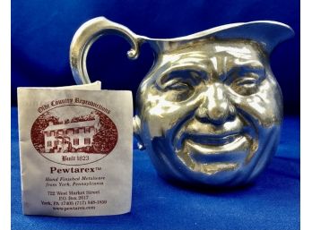 'Sunny Jim' - Double Faced Pewter Pitcher With Original Brochure