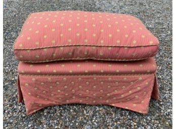 Lovely Custom Upholstered Ottoman With Top Cushion
