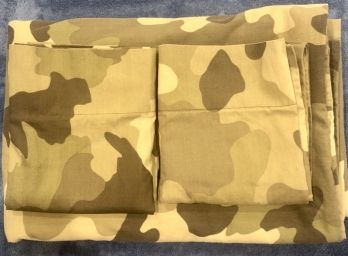 Pottery Barn Camo Twin Duvet Cover And Two Pillowcases