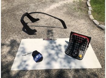 Hockey Simulated Ice, Sauce Kit With Additional Simulated Ice, Hockey Attack Triangle & One Bag Of Pucks