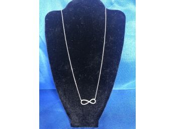 Silver Tone Infinity Symbol Necklace