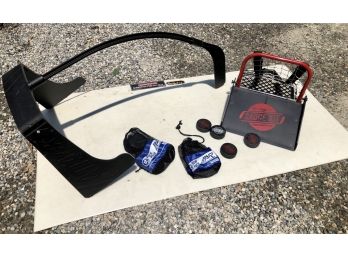 Hockey Simulated Ice, Sauce Kit With Additional Simulated Ice, Hockey Attack Triangle & Two Bags Of Pucks