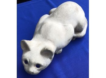 Cast Stone Cat - Signed 'Made In England'
