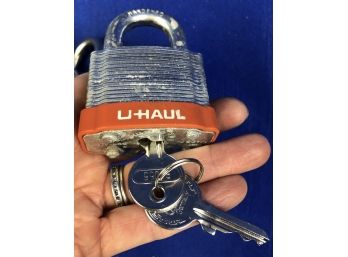 U Haul Lock With Two Keys