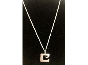 Sterling Silver Mid Century Necklace - Signed 'Leonore Doskow' With Original Leonore Doskow Chain 3.0