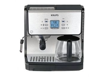 Krups XP2070 Programmable 10-Cup Coffeemaker/15-bar Pump Espresso