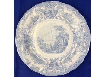 Antique Blue Staffordshire Plate